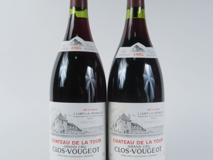 2 MAGNUMS CLOS VOUGEOT GC CHÂTEAU DE LA TOUR - 1985