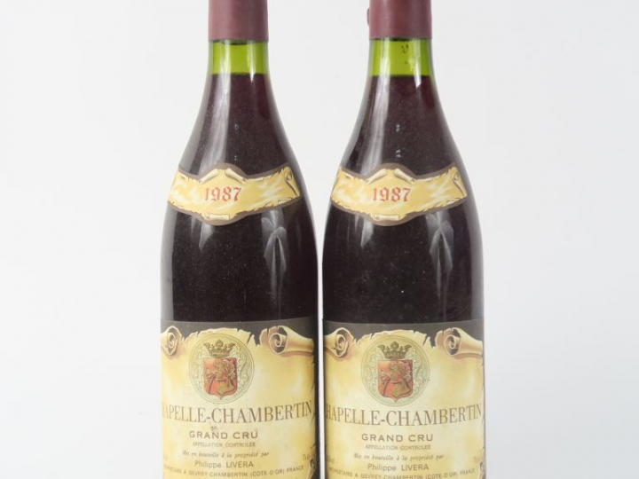 2 BOUTEILLES CHAPELLE CHAMBERTIN GC PHILIPPE LIVERA - 1987