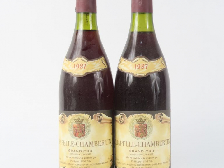 2 BOUTEILLES CHAPELLE CHAMBERTIN GC PHILIPPE LIVERA - 1987