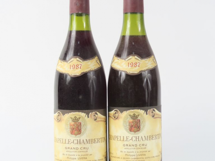 2 BOUTEILLES CHAPELLE CHAMBERTIN GC PHILIPPE LIVERA - 1987