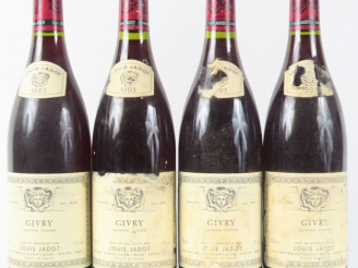 Vente aux enchères 4 BOUTEILLES GIVRY LOUIS JADOT - 1993 - 2 ELA/2 COLL AB