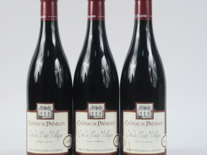 3 BOUTEILLES CÔTES DE NUITS VILLAGES CHÂTEAU DE PREMAUX - 2010