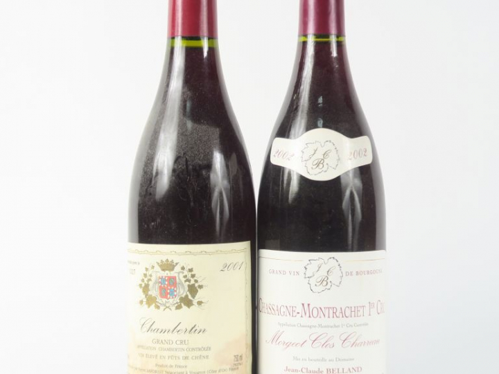 2 BOUTEILLES : 1 CHAMBERTIN GC LAFOREST 2001 - 1 CHASSAGNE MONTRACHET 