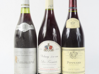 Vente aux enchères 3 BOUTEILLES : 1 POMMARD LOUIS JADOT 1997 - 1 POMMARD CASTEL DU MOULIN