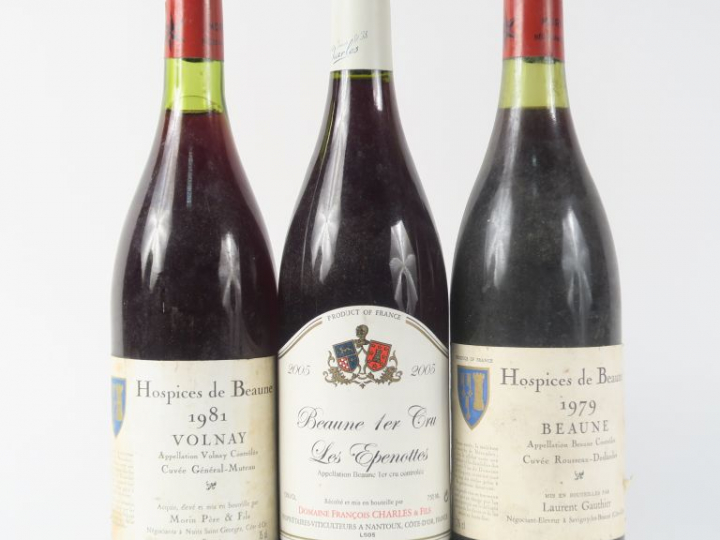 3 BOUTEILLES : 1 BEAUNE 1er CRU 'LES EPENOTTES' CHARLES   FILS 2005 - 