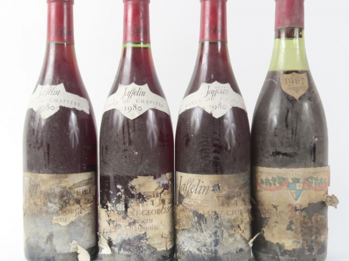 4 BOUTEILLES : 1 VOSNE ROMANÉE 1967 ETA - 3 NUITS ST GEORGES 1er CRU '