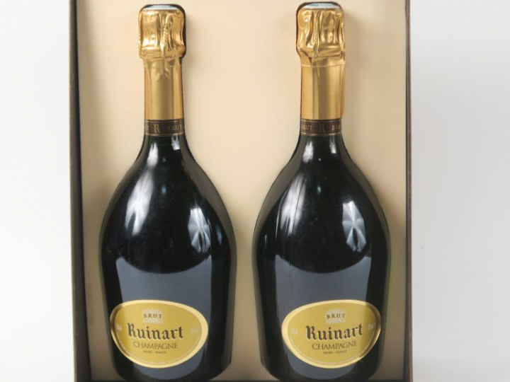 2 BOUTEILLES CHAMPAGNE RUINART - COFFRET