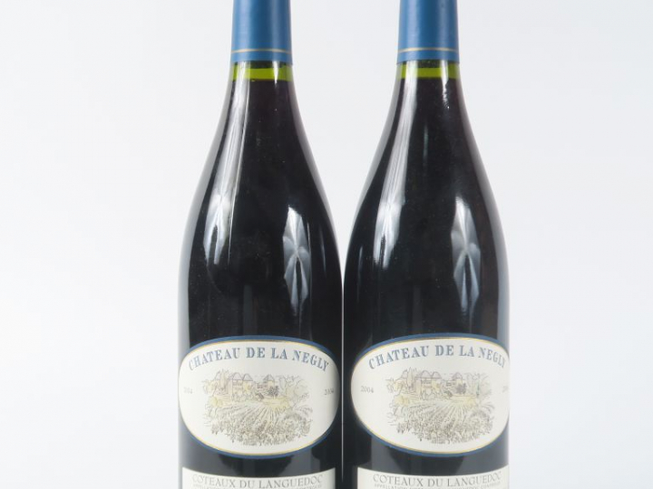 2 BOUTEILLES CHÂTEAU LA NEGLY 'LA CÔTE' COTEAUX DU LANGUEDOC - 2004