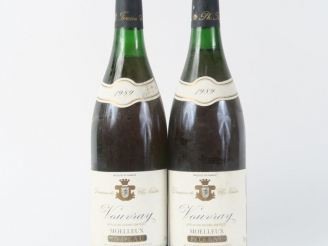 Vente aux enchères 2 BOUTEILLES VOUVRAY 'MOELLEUX' DOMAINE DU CLOS NAUDIN FOREAU - 1989 -