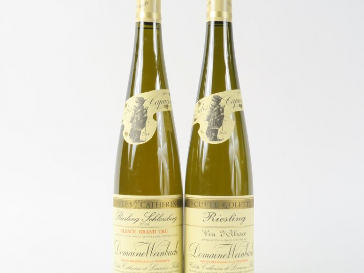 2 BOUTEILLES CLOS DES CAPUCINS DOMAINE WEINBACH 2014 : 1 RIESLING SCHL