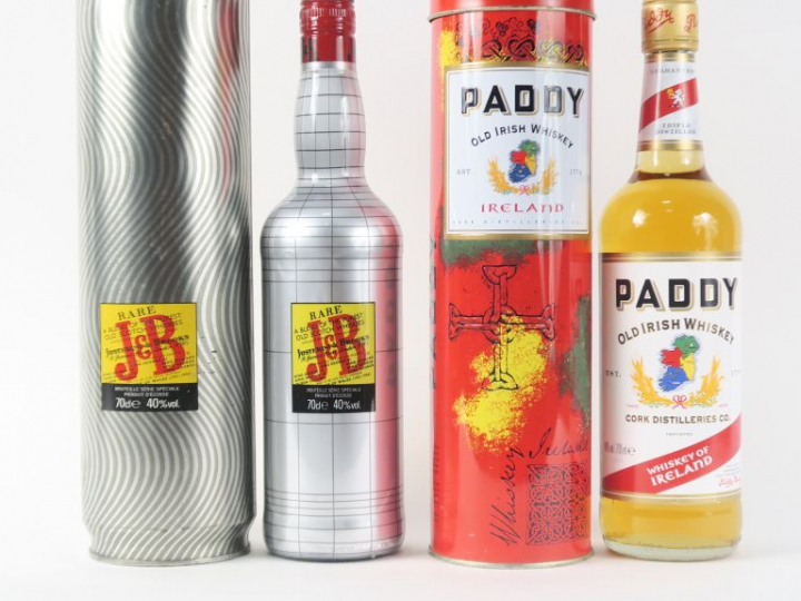 2 BOUTEILLES WHISKY : 1 J B 'MILLENIUM' COFFRET - 1 PADDY COFFRET