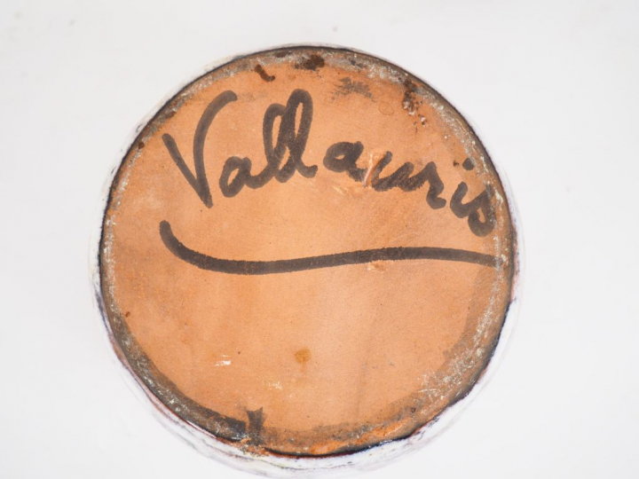 Service à café en céramique de Vallauris comprenant :   - 3 pièces de 