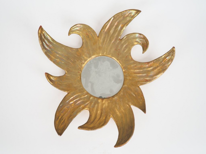 LEJARDY.  "le miroir de la petite fée". Céramique et verre, signée au 