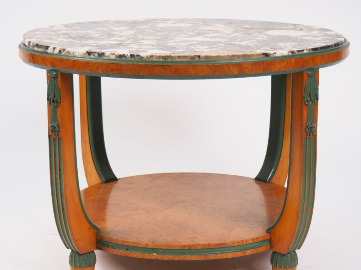 SPEICH.  Mobilier de style Art Déco comprenant : une table basse plate