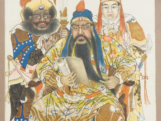Chine, période République,  Encre et couleurs sur papier, représentant