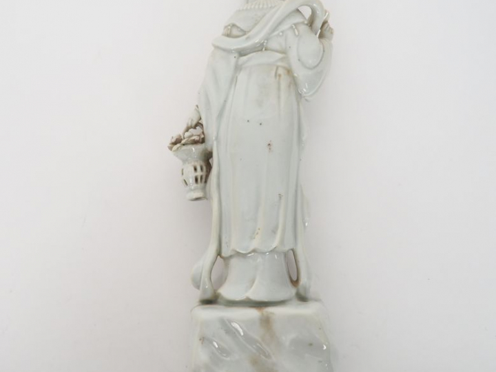 Chine, deuxième moitié du XXème siècle, Guanyin en porcelaine blanc de