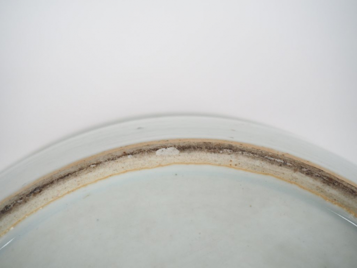 Canton, fin XIXe siècle,  Bassin en porcelaine et émaux de la famille 
