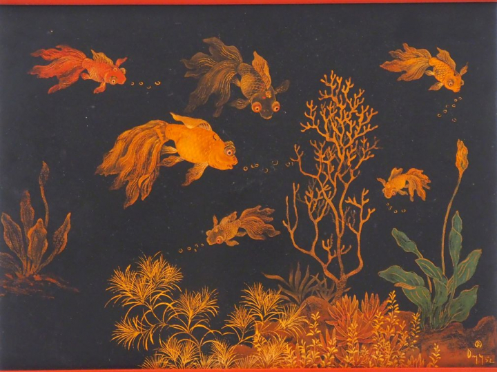 TRAN PHUC DUYEN (1923-1993), Ecole des beaux-arts de Hanoi  Panneau en