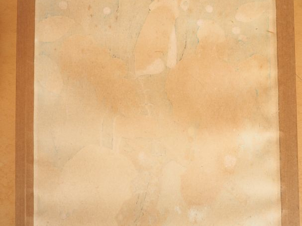 Paul JACOULET.  Estampe figurant le chant des fileuses mongoles. Non s