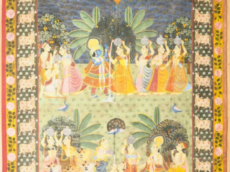 Vente aux enchères Inde du Nord, vers 1900. Important Pitchway représentant des scènes de