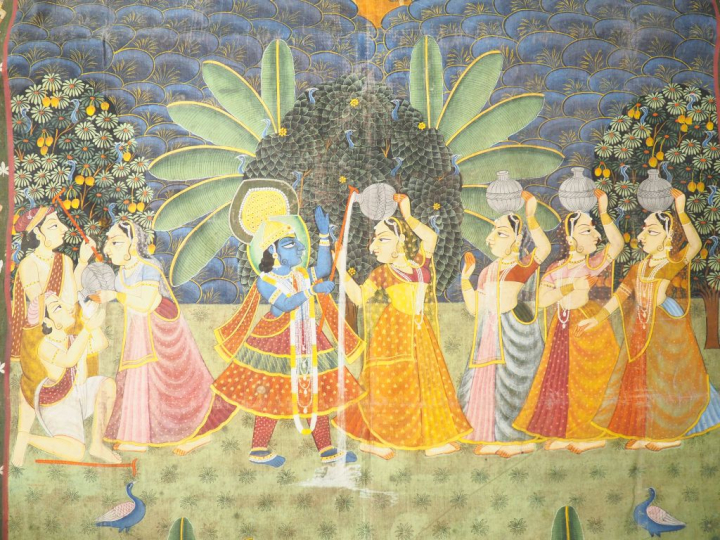 Inde du Nord, vers 1900. Important Pitchway représentant des scènes de