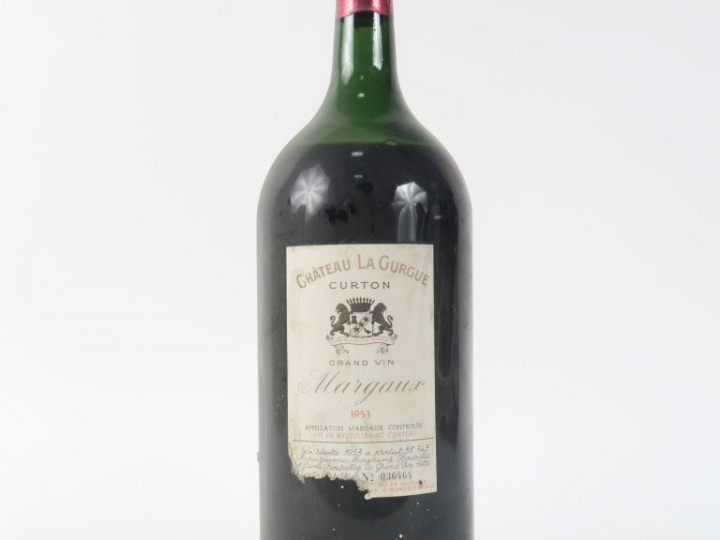 1 DOUBLE MAGNUM (3 L) CHÂTEAU LA GURGUE MARGAUX - 1953 - MEP/EA