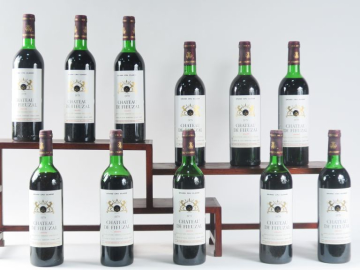 11 BOUTEILLES CHÂTEAU FIEUZAL GCC GRAVES - 1979 - CBO - 5 BAS GOULOT D