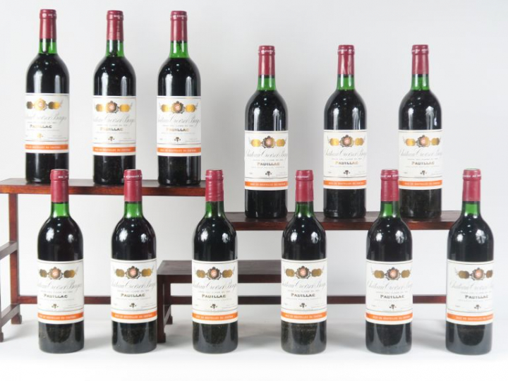 12 BOUTEILLES CHÂTEAU CROIZET BAGES GCC PAUILLAC - 1981 - CBO - 8 BG/4