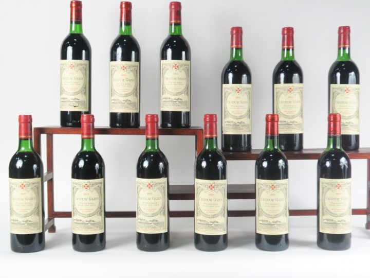12 BOUTEILLES CHÂTEAU GAZIN POMEROL - 1983 - CBO - 8 LB/4 LB-HEP