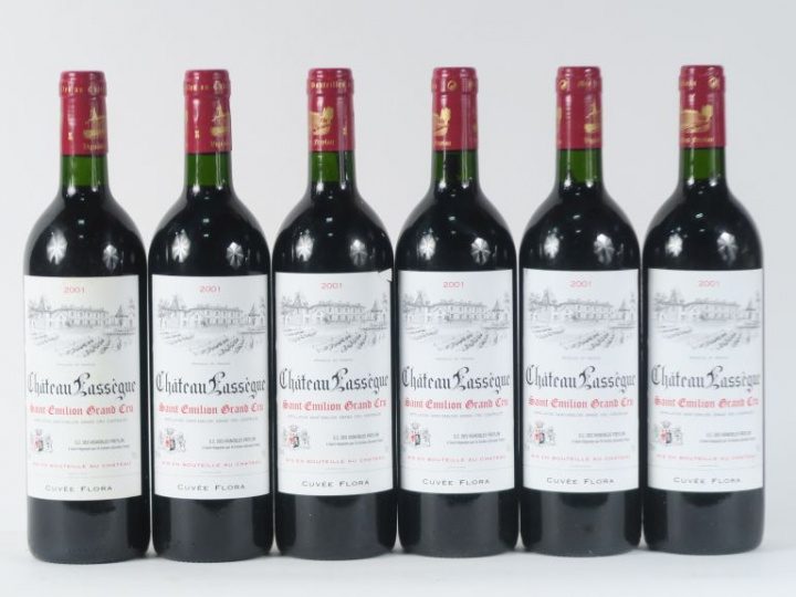 6 BOUTEILLES CHÂTEAU LASSEGUE GC ST EMILION - 2001