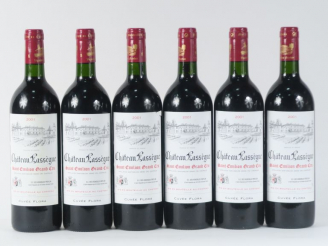 Vente aux enchères 6 BOUTEILLES CHÂTEAU LASSEGUE GC ST EMILION - 2001