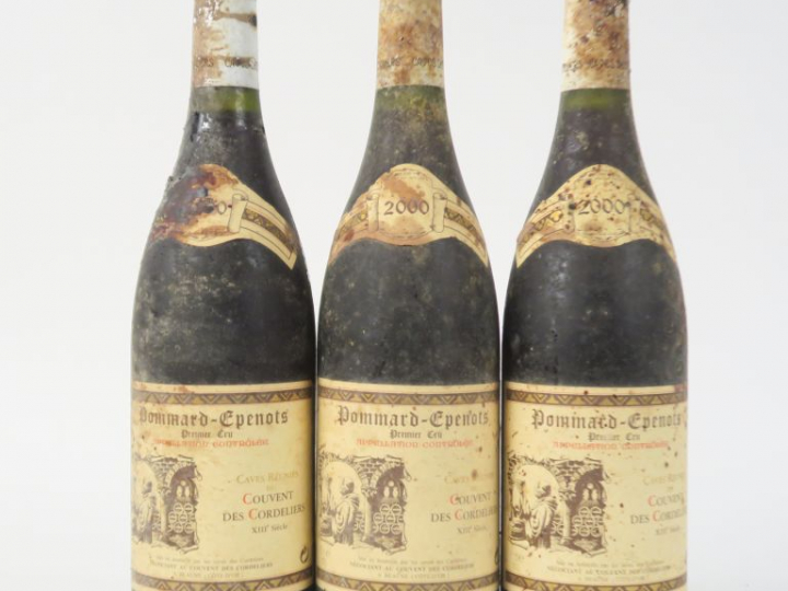 3 BOUTEILLES POMMARD EPENOTS 1er CRU COUVENT DES CORDELIERS - 2003