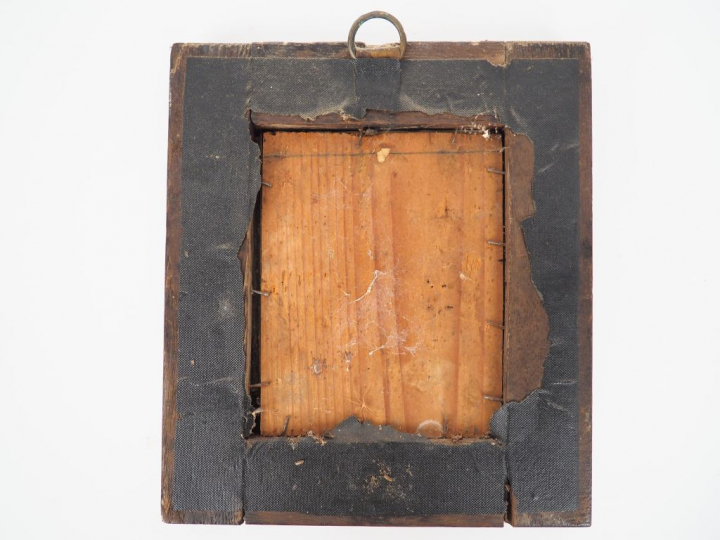 Ecole française XVIIème « portrait de la Sainte Vierge » sur vélin. Ca