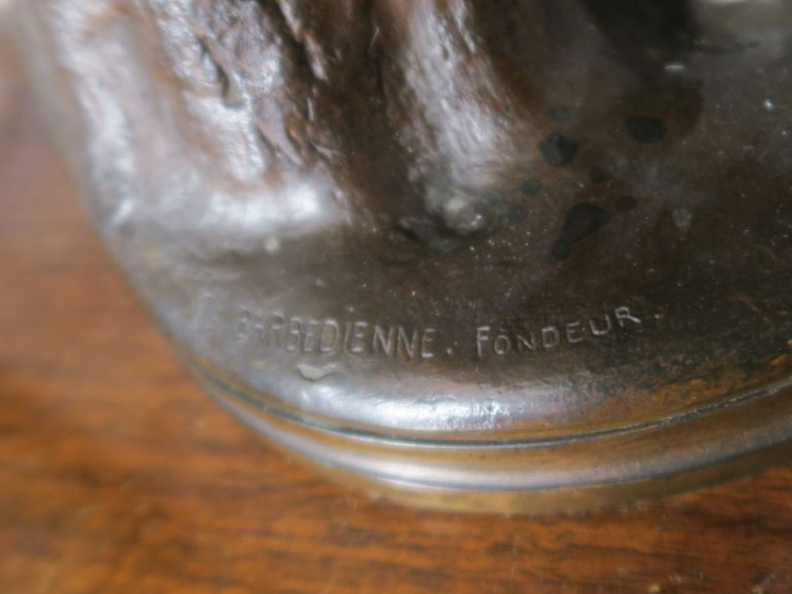 CLESINGER.  "Danseuse au tambourin".  Bronze XIXème à patine brune Sig
