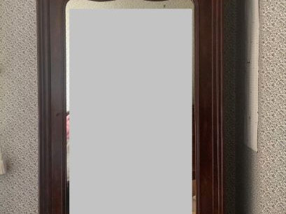 Armoire à glace Napoléon III en acajou et placage d’acajou, une porte 