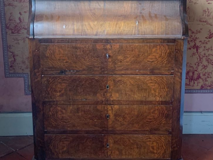 Commode de toilette Napoléon III en acajou et placage d’acajou intérie