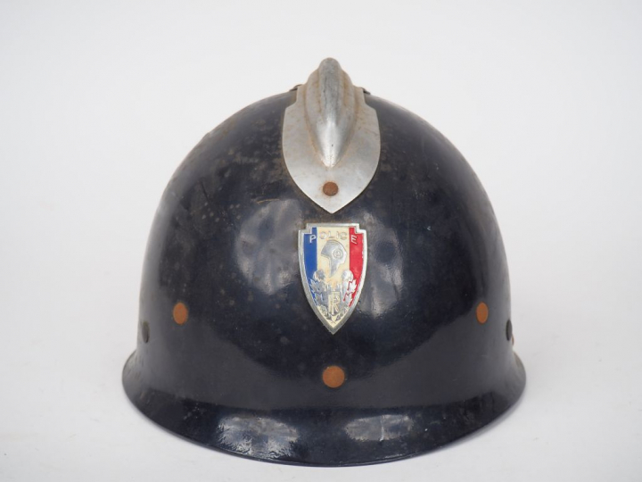 Casque en fibre noire de maintien de l’ordre de la police nationale – 