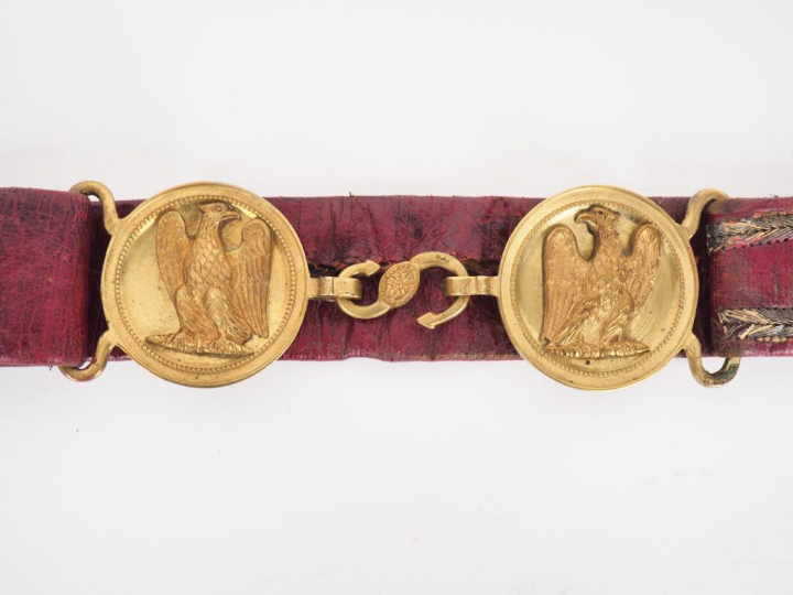 Superbe ceinturon d’officier de cavalerie légère (hussard ou chasseur 