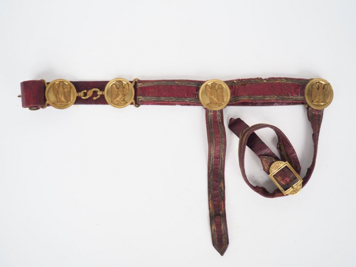 Superbe ceinturon d’officier de cavalerie légère (hussard ou chasseur 