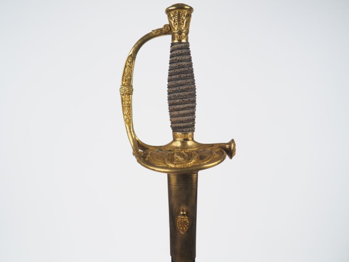 Epée d’officier Etat Major (Louis Philippe ?) – lame droite à 4 pans b