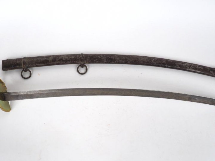 Sabre troupe de cavalerie espagnole – lame courbe à dos plat signée su