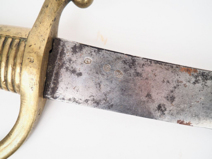 Sabre briquet d’infanterie modèle an XI, lame datée janvier 1814, manu