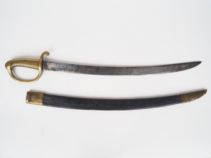 Sabre briquet d’infanterie modèle an XI, marquage de lame difficilemen