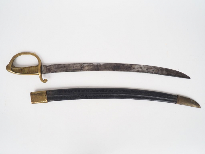 Sabre briquet d’infanterie modèle an XI, marquage de lame difficilemen