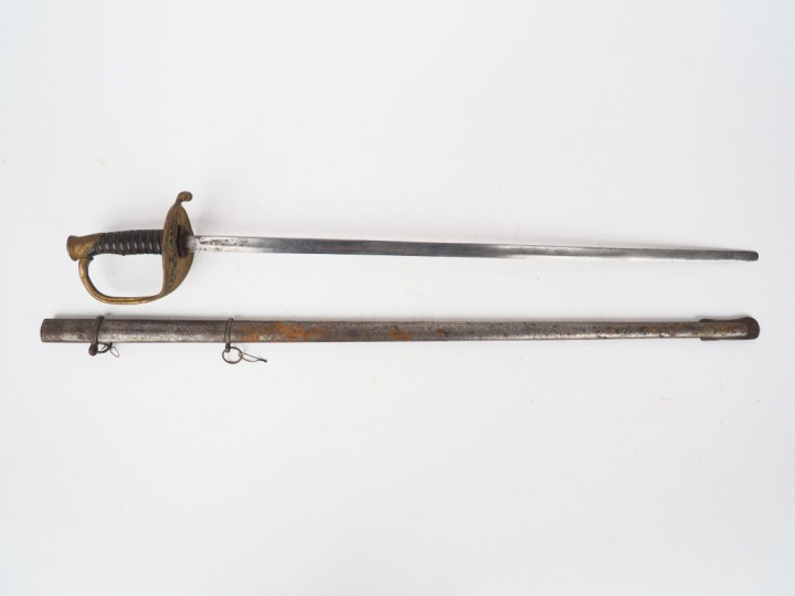 Sabre d’enfant longueur 745 mm imitant un sabre modèle 1845 d’adjudant