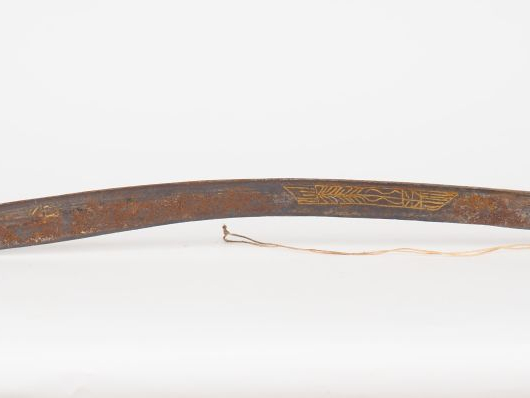 Grand Yatagan Ottoman lame à dos plat en T et pointe relevée, incrusta