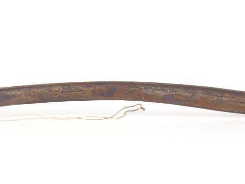 Grand Yatagan Ottoman lame à dos plat en T et pointe relevée, incrusta