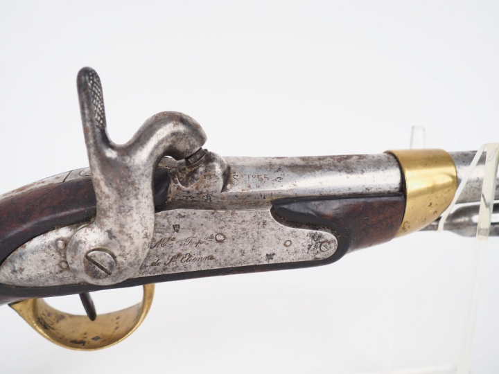 Pistolet réglementaire Français à percussion modèle 1822T Bis construi