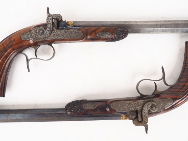 Coffret de tir ou de duel par la prestigieuse Maison "Devisme à Paris"