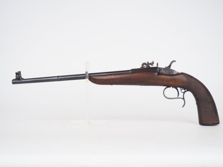 Grand pistolet de tir système Flobert à coffre calibre 6mm par GESTER 